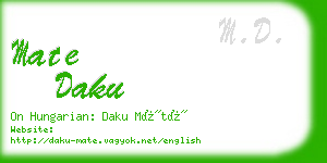 mate daku business card